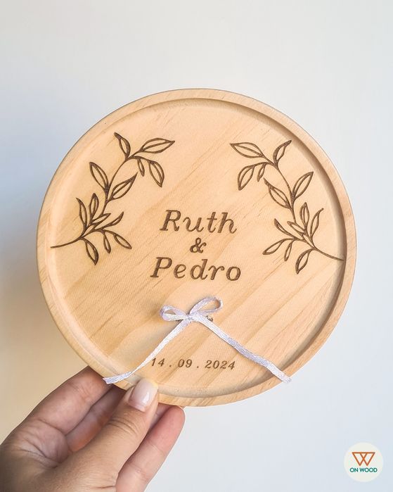 Porta alianças personalizado