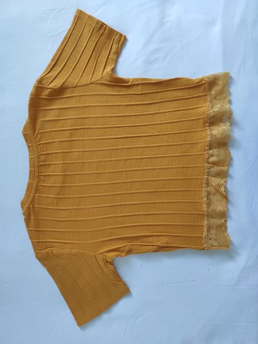 Crop top w kolorze pomarańczowym zara