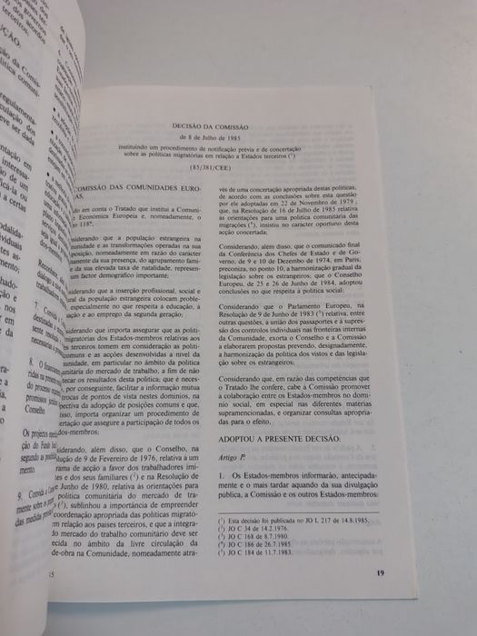 ientações para uma política comunitária das migrações