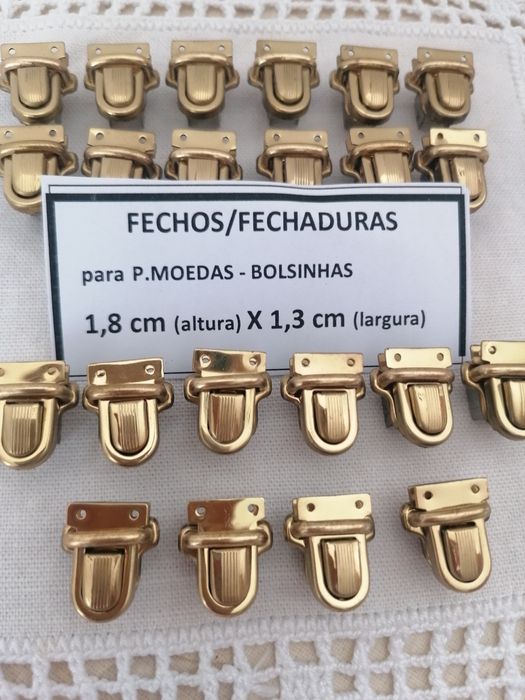 Fechos LOTE de 50 pª MALAS P. Moedas * 1,8 cm *Artigo NOVO