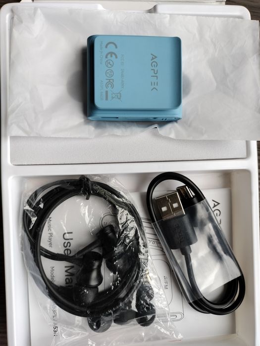 Hi-Fi MP3-плеер AGPTEK A53PL 64GB Bluetooth 5.3 с клипсой FM радио (FLAC)