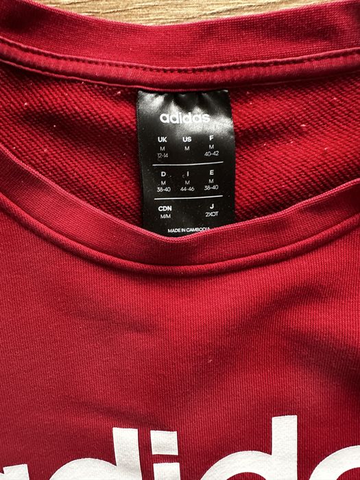 Czerwona damska bluza adidas