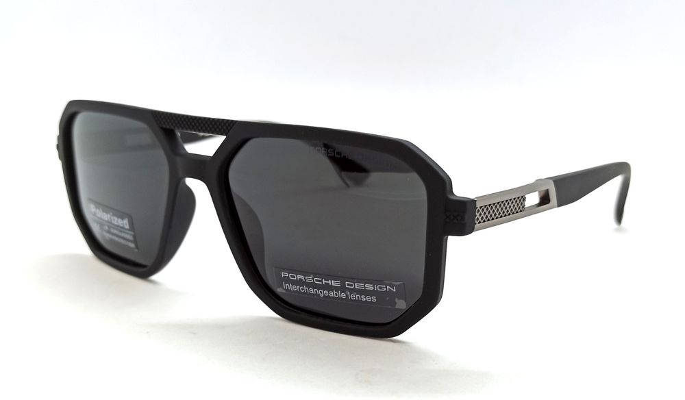 Porsche Design стильные мужские очки черные в черной матовой оправе