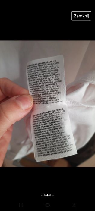 T-shirt biały z nadrukiem 170/176 H&M