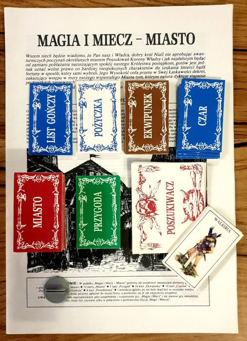 Gra planszowa, oryginał z 1983r. - wyd.II - Magia i Miecz + Miasto