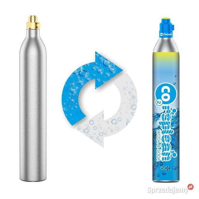 PUSTELNIK Butla nabój od RĘKI co2 do m.in. Philips Sodastream Dafi