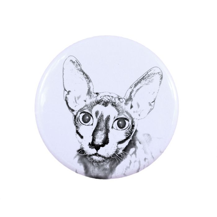 Cornish Rex przypinka z kotem mała Art-Dog