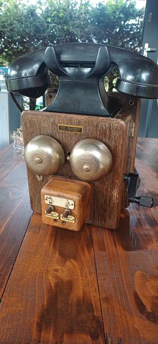 Zabytkowy telefon ścienny BELL Antwerpia interkom pałacowy, antyk międzywojenny.