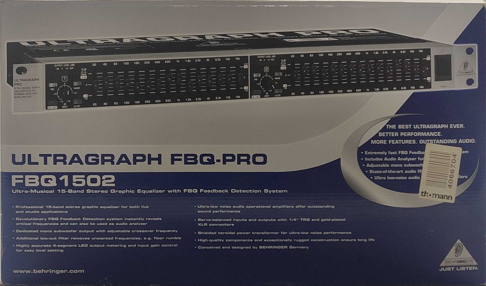 Equalizador Gráfico Behringer, Modelo - UltraGraph PRO (NOVO)