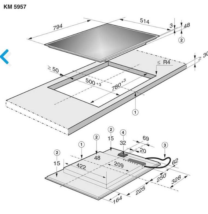 WARSZAWA MIELE KM5957 PŁYTA INDUKCYJNA 80CM Kuchenka Gwarancja Dostawa