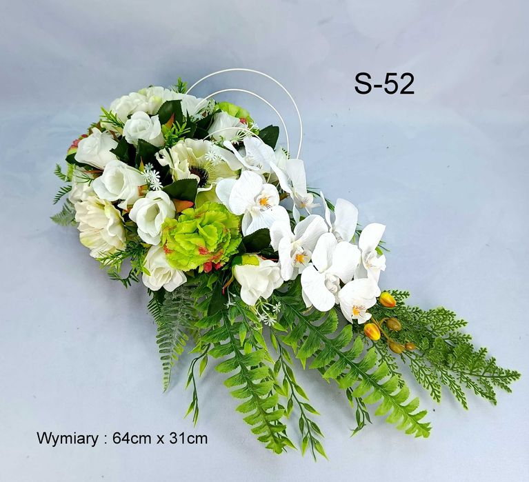 Kompozycje kwiatowe, stroik na cmentarz, na grób