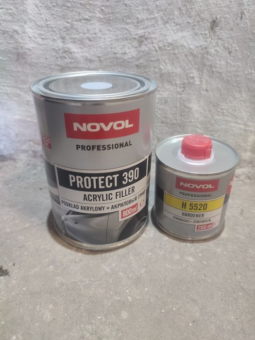 Novol Грунт акриловый 4+1 PROTECT 390 0,8л серый + 0,2 затв.5520