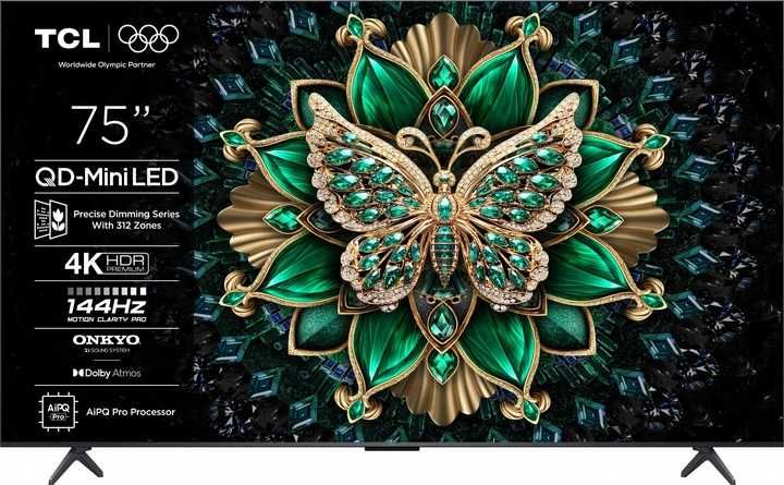 Телевізор QD-MiniLED TCL 75C6K Частота оновлення : 48 Гц - 144 Гц !