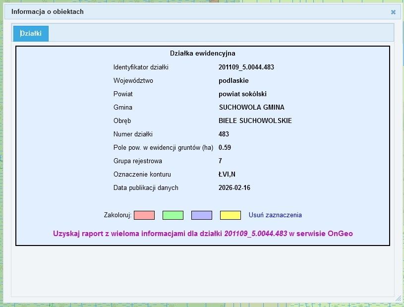 Sprzedam działke o powierzchni 0.59ha