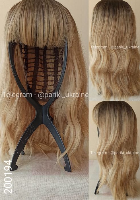 Коротка нова перука, каре, з чолкою, термостійка, парик