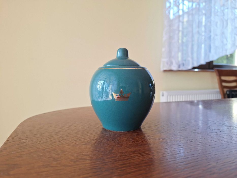 Zielona Porcelanowa Cukierniczka Jacobs