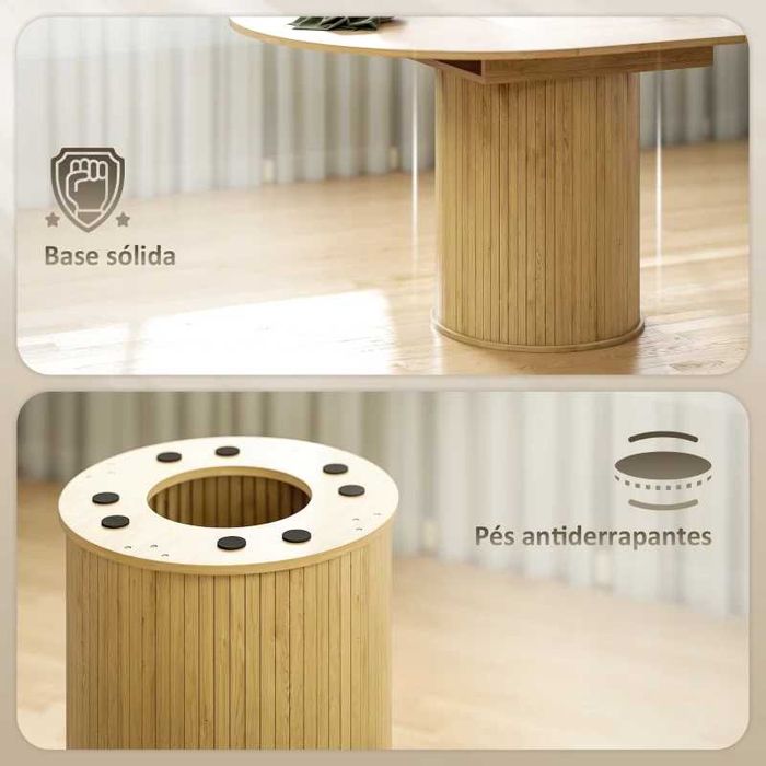 Mesa de jardim antar Extensível Redonda para 6-8 Pessoas