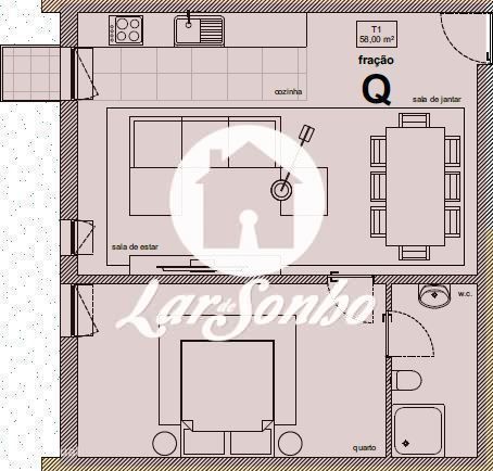 Apartamento T1 em Barcelos