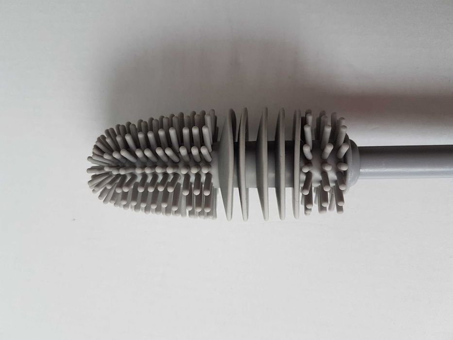 Szczotka silikonowa szara do mycia butelek termosów 33cm