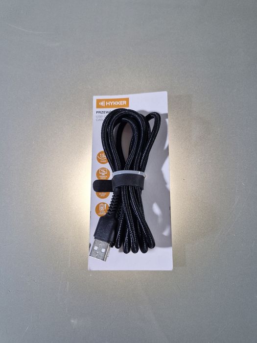 Kabel USB-A do USB-C Hykker 1.5 m Czarny Nylon