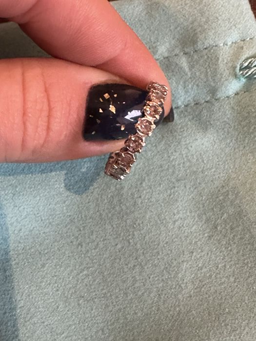 Obraczka eternity pierscionek diamenty