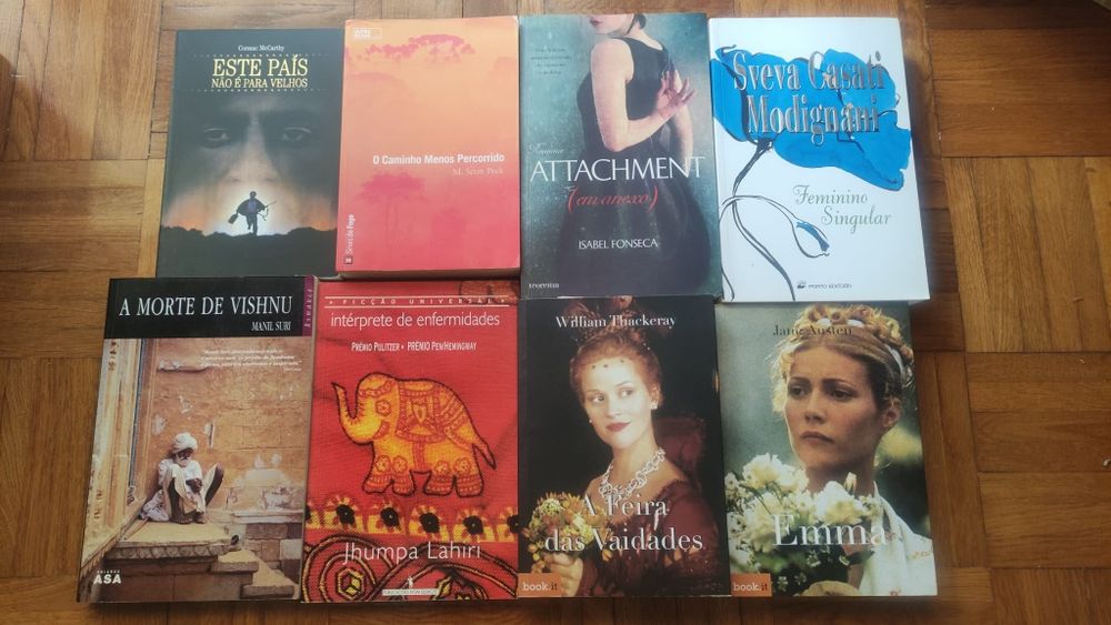 8 Livros de romance de vários autores
