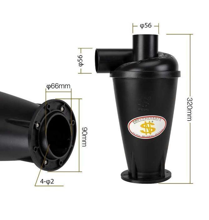 Nowy filtr przemysłowy Odpylacz Cyklon Separator Odciąg do odkurzacza