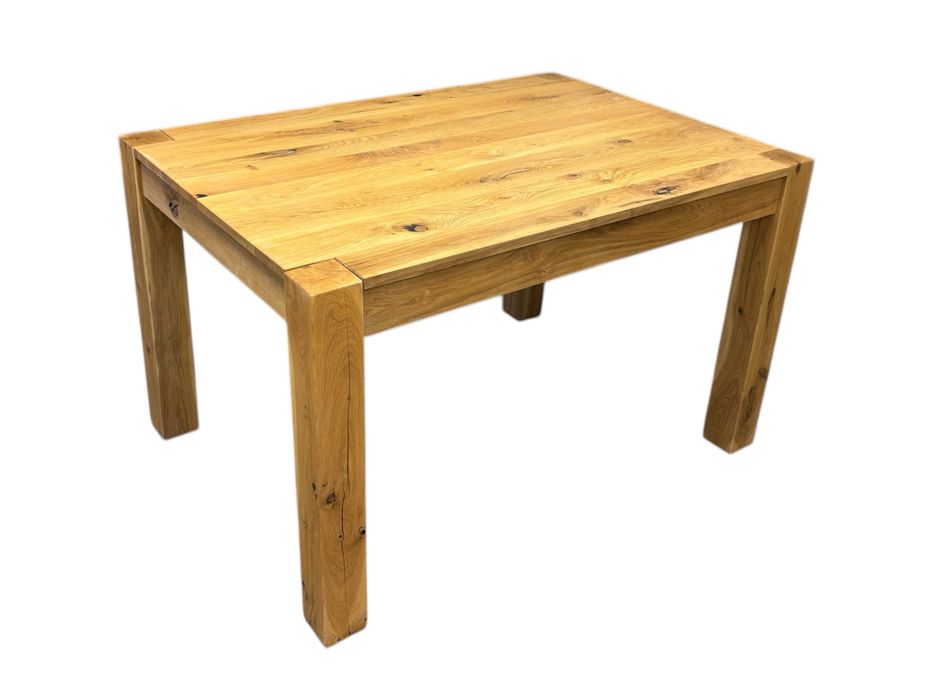 Stol debowy lity dab. 126/86 dziki dab. Industrialny styl.