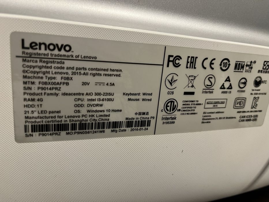Komputer Lenovo Ideacentre i3 6-th generation
