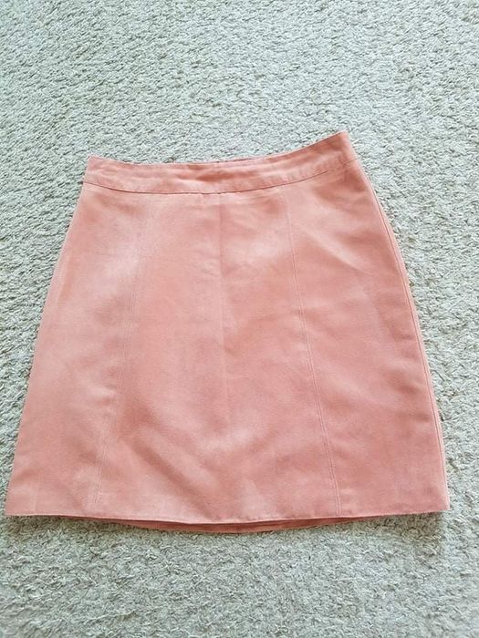 Spódnica mini pudrowy róż brudny róż