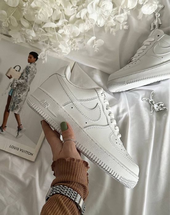 Nike air force 1 white, жіночі кросівки найки, аир форси білі
