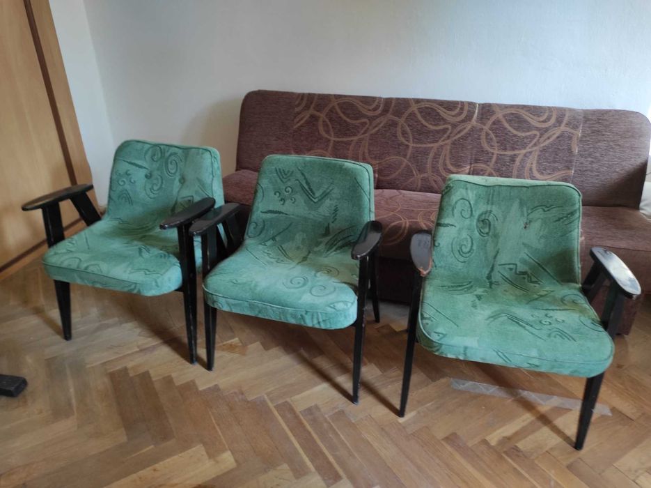 Fotel 366 Chierowski PRL 3 sztuki
