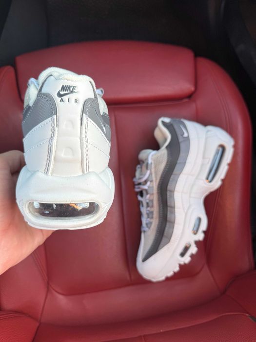 (ОПЛАТА ПІСЛЯ ОГЛЯДУ)Nike Air Max 95 Grey White Найк Аір Макс 95 Сіро-білі