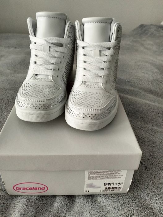 Trampki Graceland białe cyrkonie kryształki r. 31 NOWE