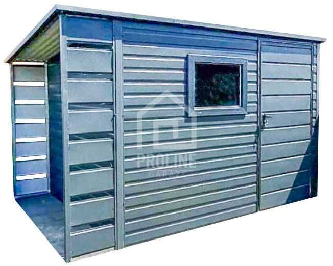 Schowek Domek Ogrodowy 2,5x2,5m +Wiata 0,5 Drzwi Okno Dach spad PLG146