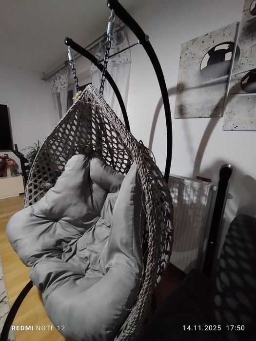 Fotel wiszący kokon dwuosobowy