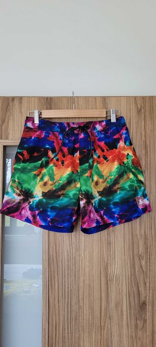 Wielobarwne spodenki szorty kąpielowe męskie siatka Topman,rozS