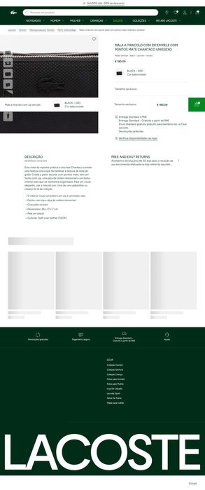 Mala de Pele - Nova/nunca usada