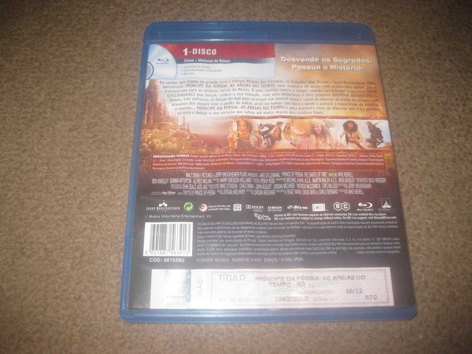 Blu-Ray "Príncipe da Persia: As Areias do Tempo" com Jake Gyllenhaal