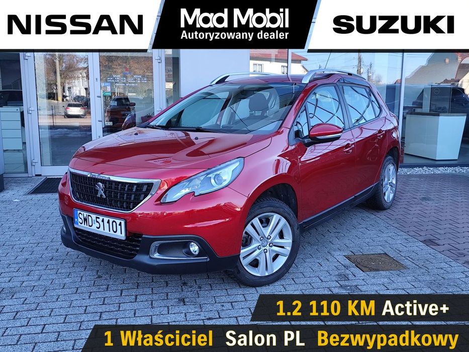 Peugeot 2008 1.2 110KM Active+ Salon Polska I właściciel Pełny serwis ASO Hak