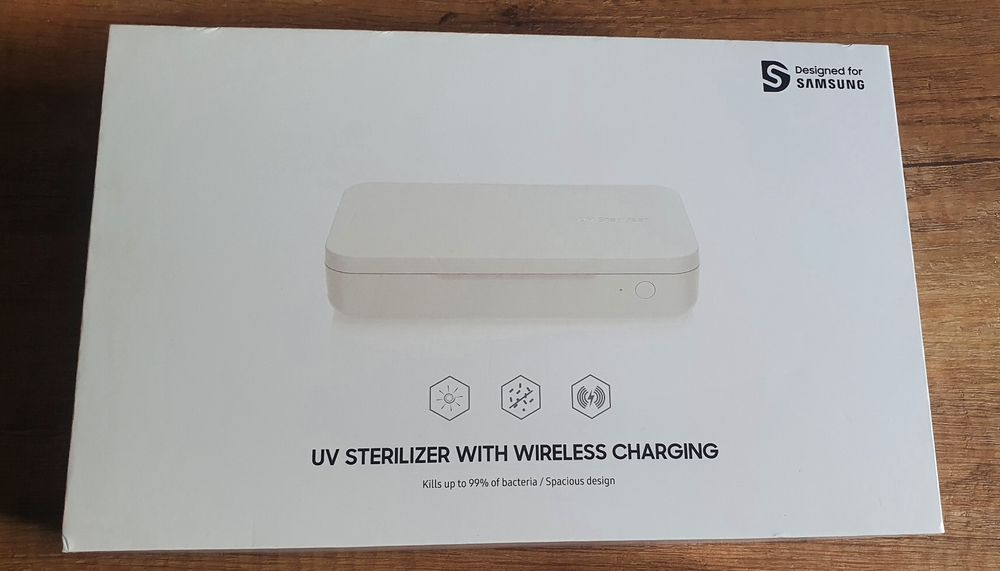 Samsung sterylizator,  ładowarka bezprzewodowa