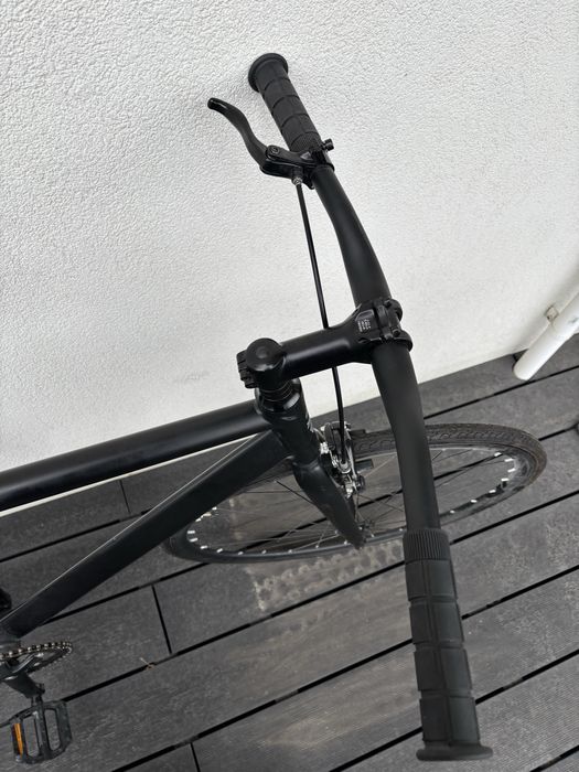 rower singlespeed ostre kolo fixie 6KU Fixed Gear Baanfiets Zwart - 58CM