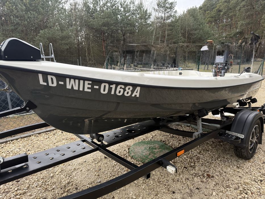 Łódź wędkarska łódka ka boats 385 yamaha 20km+ przyczepa
