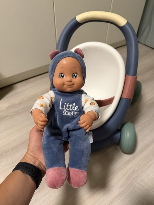 Коляска дитяча, каталка, толокар, ходунки, візочок з пупсом Smoby