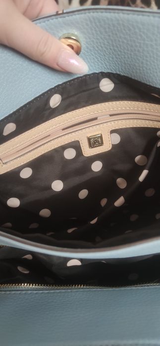 Pojemna torba torebka do ręki Anne Klein groszki