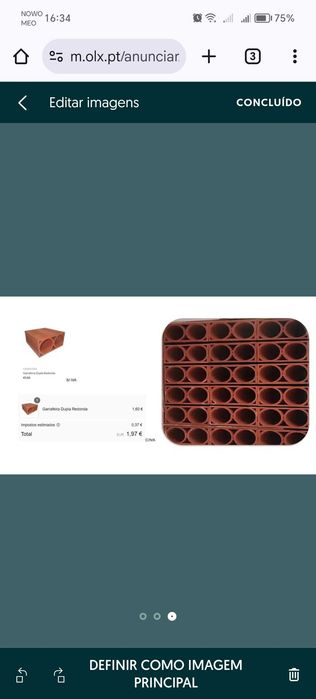 Blocos de garrafeira dupla redonda em barro