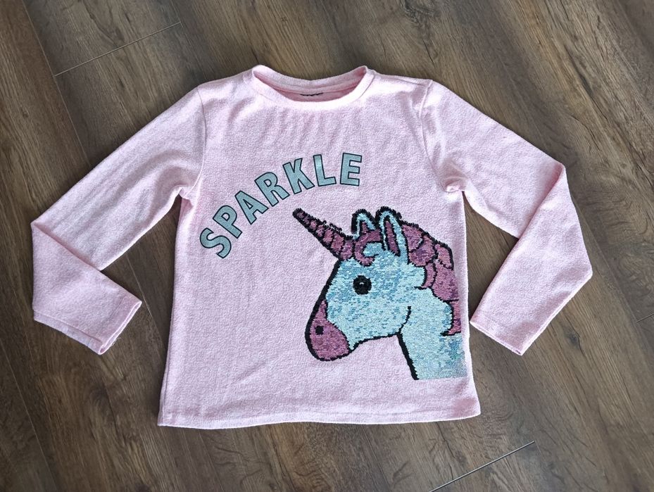 Bluza sweterek dla dziewczynki z jednorożcem Primark rozmiar 146