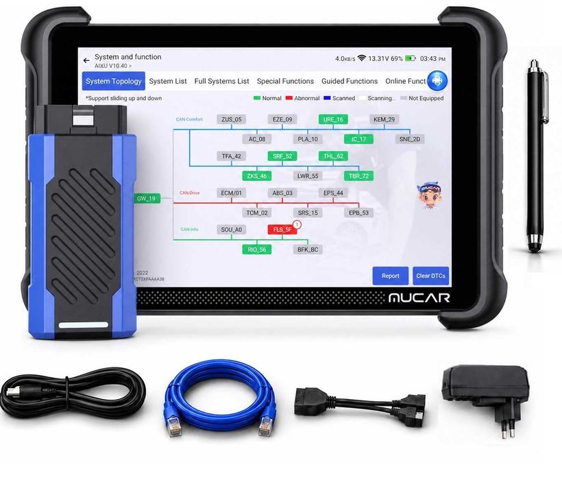 MUCAR 892BT PRO Tester Diagnostyczny J2534 AI Topologia OBD2 PROGRAMOWANIE ONLINE NOWOŚĆ