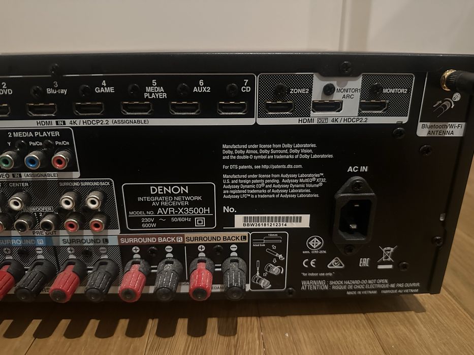 Wzmacniacz Denon AVR-X3500H 7.2 Dolby atmos