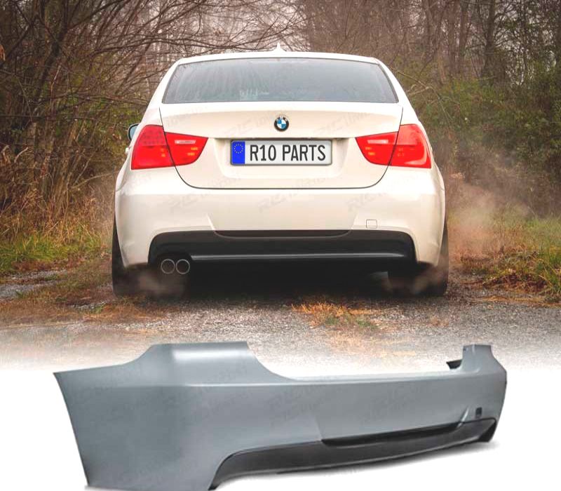 PARÁ-CHOQUES TRASEIRO BMW E90 LOOK M DUPLA SAIDA